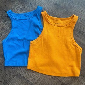 2pc set cropped tanks tops